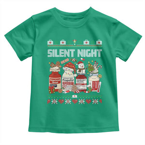 Silent Night Christmas Toddler T Shirt Funny ICU Nurse Xmas TS14 Irish Green Print Your Wear