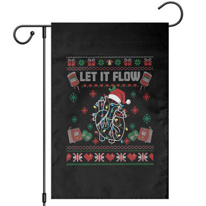 Let It Flow Christmas Garden Flag Anatomy Heart Cardiac Nurse Santa Xmas TS14 Black Print Your Wear