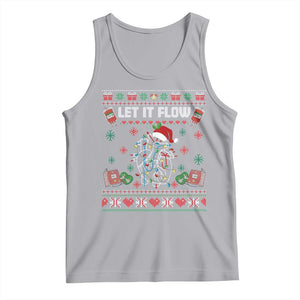 Let It Flow Christmas Tank Top Anatomy Heart Cardiac Nurse Santa Xmas TS14 Athletic Heather Print Your Wear