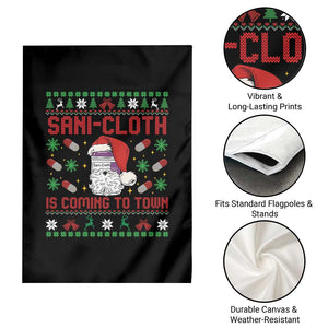 Sani-cloth Is Coming To Town Garden Flag Funny Nurse Christmas TS14 Print Your Wear