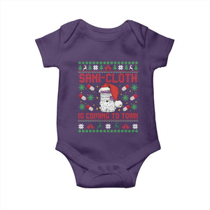 Sani-cloth Is Coming To Town Baby Onesie Funny Nurse Christmas TS14 Purple Print Your Wear