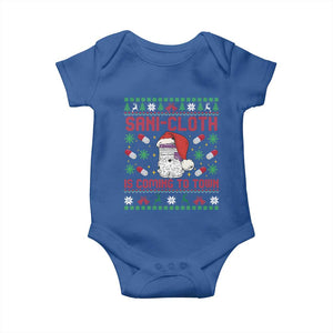 Sani-cloth Is Coming To Town Baby Onesie Funny Nurse Christmas TS14 Royal Blue Print Your Wear