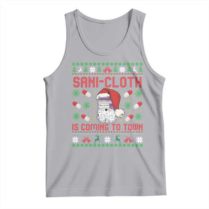 Sani-cloth Is Coming To Town Tank Top Funny Nurse Christmas TS14 Athletic Heather Print Your Wear