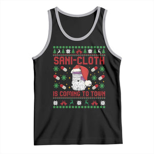 Sani-cloth Is Coming To Town Tank Top Funny Nurse Christmas TS14 Black Athletic Heather Print Your Wear