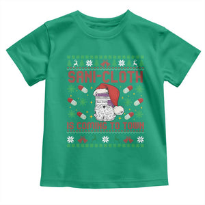 Sani-cloth Is Coming To Town Toddler T Shirt Funny Nurse Christmas TS14 Irish Green Print Your Wear