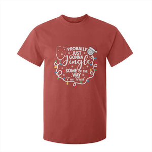 Probably Just Gonna Jingle Some of The Way I Am Tired T Shirt For Kid Funny Christmas Quote TS14 Red Print Your Wear