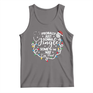 Probably Just Gonna Jingle Some of The Way I Am Tired Tank Top Funny Christmas Quote TS14 Deep Heather Print Your Wear