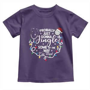 Probably Just Gonna Jingle Some of The Way I Am Tired Toddler T Shirt Funny Christmas Quote TS14 Purple Print Your Wear