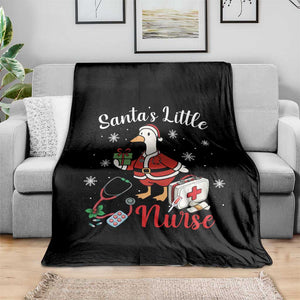 Christmas Goose Nurse Throw Blanket Santa Little Nurse TS14 Print Your Wear