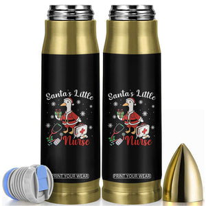 Christmas Goose Nurse Bullet Tumbler Santa Little Nurse TS14 Black Print Your Wear