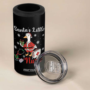 Christmas Goose Nurse 4 in 1 Can Cooler Tumbler Santa Little Nurse TS14 Print Your Wear