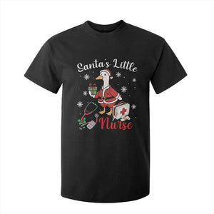 Christmas Goose Nurse T Shirt For Kid Santa Little Nurse TS14 Black Print Your Wear