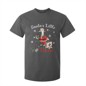 Christmas Goose Nurse T Shirt For Kid Santa Little Nurse TS14 Dark Heather Print Your Wear