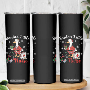 Christmas Goose Nurse Skinny Tumbler Santa Little Nurse TS14 Print Your Wear