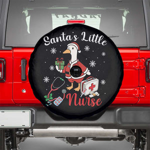 Christmas Goose Nurse Spare Tire Cover Santa Little Nurse TS14 Black Print Your Wear