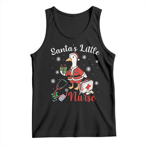 Christmas Goose Nurse Tank Top Santa Little Nurse - Print Your Wear