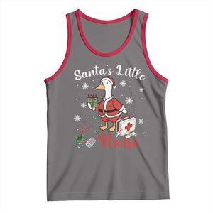 Christmas Goose Nurse Tank Top Santa Little Nurse - Print Your Wear
