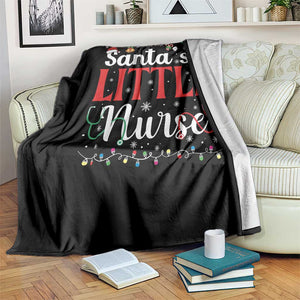 Funny Nurse Christmas Throw Blanket Santa Little Nurse TS14 Print Your Wear