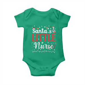 Funny Nurse Christmas Baby Onesie Santa Little Nurse TS14 Irish Green Print Your Wear