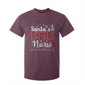 Funny Nurse Christmas T Shirt For Kid Santa Little Nurse TS14 Maroon Print Your Wear