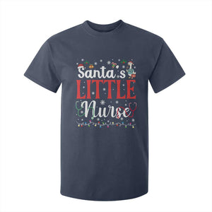 Funny Nurse Christmas T Shirt For Kid Santa Little Nurse TS14 Navy Print Your Wear
