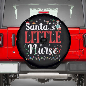 Funny Nurse Christmas Spare Tire Cover Santa Little Nurse TS14 Black Print Your Wear