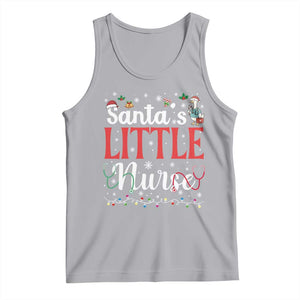 Funny Nurse Christmas Tank Top Santa Little Nurse - Print Your Wear