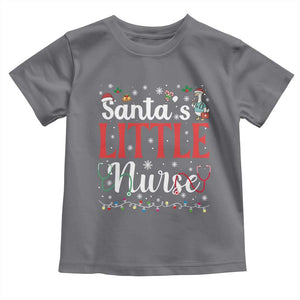 Funny Nurse Christmas Toddler T Shirt Santa Little Nurse TS14 Charcoal Print Your Wear