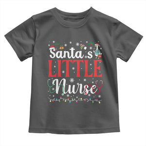 Funny Nurse Christmas Toddler T Shirt Santa Little Nurse TS14 Dark Heather Print Your Wear