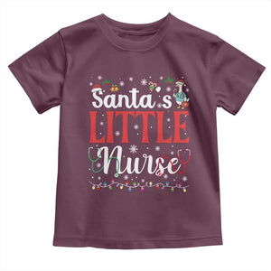 Funny Nurse Christmas Toddler T Shirt Santa Little Nurse TS14 Maroon Print Your Wear