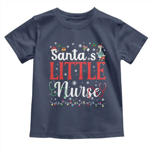 Funny Nurse Christmas Toddler T Shirt Santa Little Nurse TS14 Navy Print Your Wear