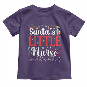 Funny Nurse Christmas Toddler T Shirt Santa Little Nurse TS14 Purple Print Your Wear