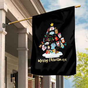 Christmas Nurse Tree Lights Garden Flag TS14 Print Your Wear