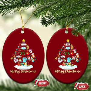 Christmas Nurse Tree Lights Ceramic Ornament TS14 Print Your Wear