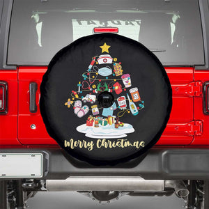 Christmas Nurse Tree Lights Spare Tire Cover TS14 Black Print Your Wear