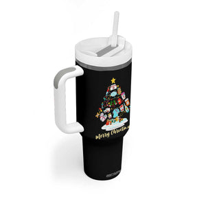 Christmas Nurse Tree Lights Tumbler With Handle TS14 Print Your Wear