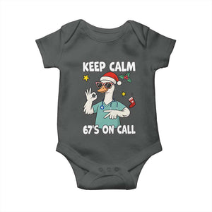 67 Six Seven Goose Nurse Christmas Meme Baby Onesie TS14 Dark Heather Print Your Wear