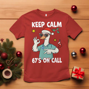 67 Six Seven Goose Nurse Christmas Meme T Shirt TS14 Red Print Your Wear