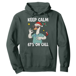 67 Six Seven Goose Nurse Christmas Meme Hoodie TS14 Dark Forest Green Print Your Wear