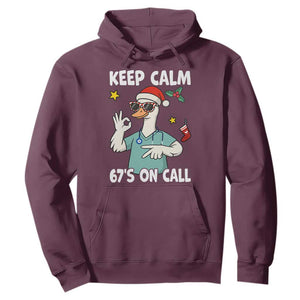 67 Six Seven Goose Nurse Christmas Meme Hoodie TS14 Maroon Print Your Wear