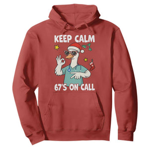 67 Six Seven Goose Nurse Christmas Meme Hoodie TS14 Red Print Your Wear