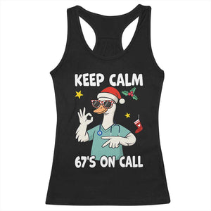 67 Six Seven Goose Nurse Christmas Meme Racerback Tank Top - Print Your Wear