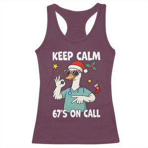67 Six Seven Goose Nurse Christmas Meme Racerback Tank Top - Print Your Wear