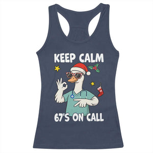 67 Six Seven Goose Nurse Christmas Meme Racerback Tank Top - Print Your Wear