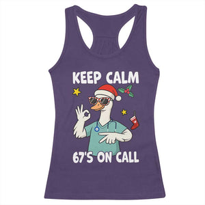 67 Six Seven Goose Nurse Christmas Meme Racerback Tank Top - Print Your Wear