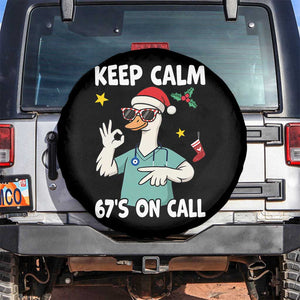67 Six Seven Goose Nurse Christmas Meme Spare Tire Cover TS14 No hole Black Print Your Wear