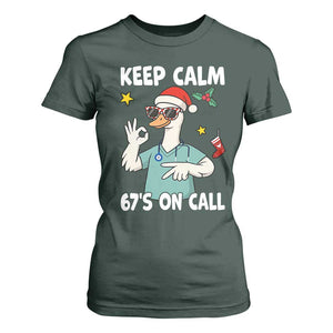 67 Six Seven Goose Nurse Christmas Meme T Shirt For Women TS14 Dark Forest Green Print Your Wear