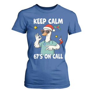 67 Six Seven Goose Nurse Christmas Meme T Shirt For Women TS14 Royal Blue Print Your Wear