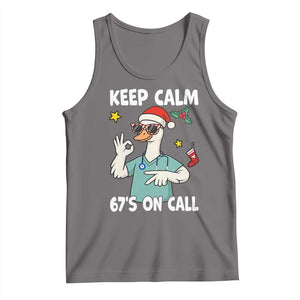 67 Six Seven Goose Nurse Christmas Meme Tank Top TS14 Deep Heather Print Your Wear