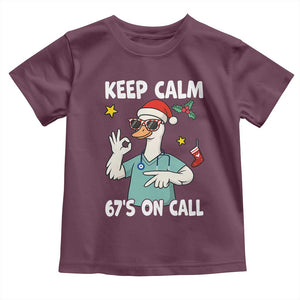 67 Six Seven Goose Nurse Christmas Meme Toddler T Shirt TS14 Maroon Print Your Wear